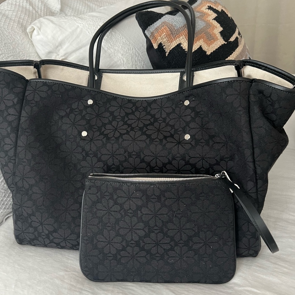 Kate Spade Flower Jacquard Large Everything Tote